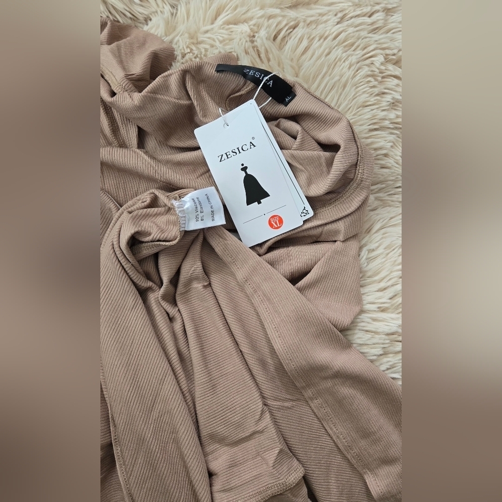 ZESICA Summer Strapless Bodycon Midi Dress #859 - Picture 4 of 12